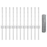 Recinzione con pali. Argento 0.4 x 25 m Acciaio