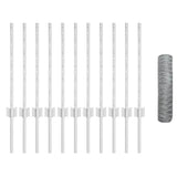 Recinzione con pali. Argento 0.6 x 25 m Acciaio