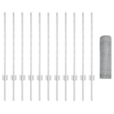 Recinzione con Posto Argento 0,8 x 25 m Acciaio