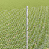 Recinzione esagonale da esterno con palo 25 x 1,5 m Argento