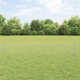 Recinzione con pali. Argento 0.4 x 50 m Acciaio