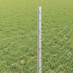 Recinzione con pali. Argento 0.5 x 50 m Acciaio