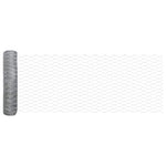 Recinzione con pali. Argento 0.5 x 50 m Acciaio