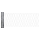 Recinzione con pali. Argento 0.5 x 50 m Acciaio