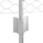Recinzione con pali. Argento 0.6 x 50 m Acciaio