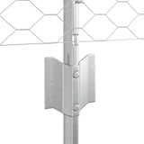 Recinzione con pali. Argento 0.6 x 50 m Acciaio
