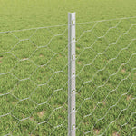 Recinzione con pali. Argento 0.6 x 50 m Acciaio