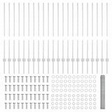Recinzione con pali. Argento 1 x 50 m Acciaio