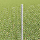 Recinzione con pali. Argento 1.6 x 50 m Acciaio