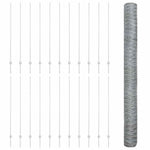 Recinzione con pali. Argento 1.6 x 50 m Acciaio