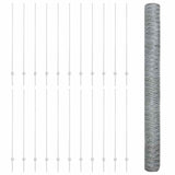 Recinzione con pali. Argento 1.6 x 50 m Acciaio