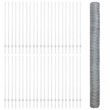Recinzione esagonale con palo 100 x 1,6 m Acciaio zincato Rete