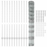 Recinto per animali selvatici con pali 25 x 1,2 m (P x A)