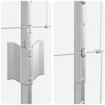 Recinzione con pali. Argento 1.2 x 25 m Acciaio