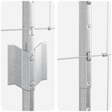 Recinzione con pali. Argento 1.2 x 25 m Acciaio