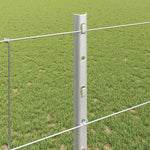 Recinzione con pali. Argento 1.2 x 25 m Acciaio