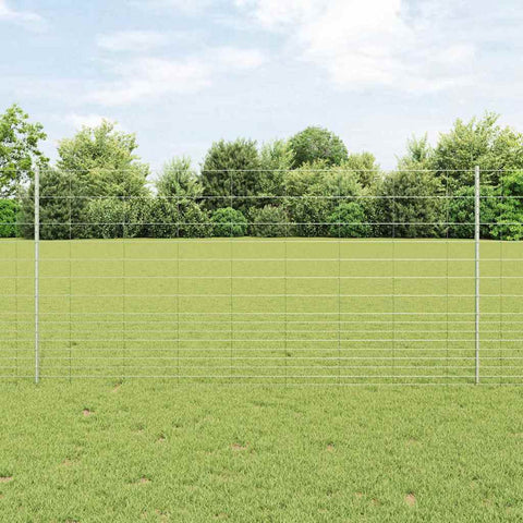 Recinzione con pali. Argento 1.2 x 25 m Acciaio