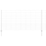 Recinzione con pali. Argento 1.2 x 25 m Acciaio
