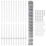 Recinto per animali selvatici con pali 25 x 1,4 m (P x H)