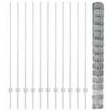 Recinto per animali selvatici con pali 25 x 1,4 m (P x H)