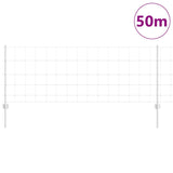 Recinzione con pali. Argento 0.8 x 50 m Acciaio