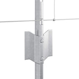 Recinzione con pali. Argento 0.8 x 50 m Acciaio