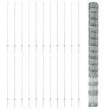 Recinzione con Posto Argento 1,6 x 50 m Acciaio
