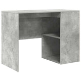 Scrivania ad angolo con porta Grigio cemento 102 x 50 x 75 cm