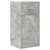 Scrivania ad angolo con porta Grigio cemento 102 x 50 x 75 cm