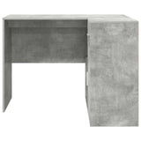 Scrivania ad angolo con porta Grigio cemento 102 x 50 x 75 cm