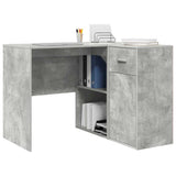 Scrivania ad angolo con porta Grigio cemento 102 x 50 x 75 cm