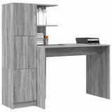 Scrivania 2 pcs Grigio Sonoma