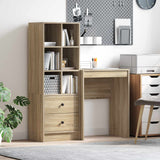 Scrivania con cassetto con lo scaffale 2 pcs Rovere Sonoma