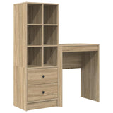 Scrivania con cassetto con lo scaffale 2 pcs Rovere Sonoma