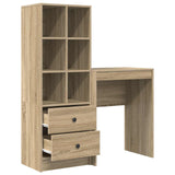 Scrivania con cassetto con lo scaffale 2 pcs Rovere Sonoma