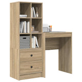Scrivania con cassetto con lo scaffale 2 pcs Rovere Sonoma