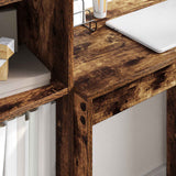 Scrivania con cassetto con lo scaffale 2 pcs Rovere fumé