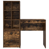 Scrivania con cassetto con lo scaffale 2 pcs Rovere fumé
