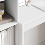 Scrivania con cassetto con lo scaffale 2 pcs Bianco