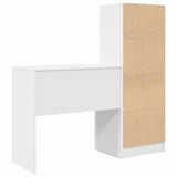 Scrivania con cassetto con lo scaffale 2 pcs Bianco