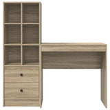 Scrivania con cassetto con lo scaffale 2 pcs Rovere Sonoma