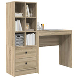 Scrivania con cassetto con lo scaffale 2 pcs Rovere Sonoma