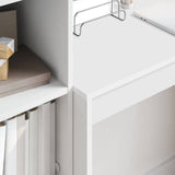 Scrivania con cassetto con lo scaffale 2 pcs Bianco