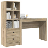 Scrivania con cassetto con lo scaffale 2 pcs Rovere Sonoma