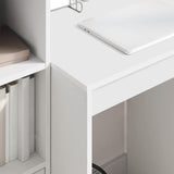 Scrivania con cassetto con lo scaffale 2 pcs Bianco