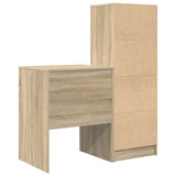 Scrivania con cassetto con lo scaffale 2 pcs Rovere Sonoma