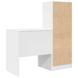 Scrivania con cassetto con lo scaffale 2 pcs Bianco