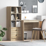 Scrivania con cassetto con lo scaffale 2 pcs Rovere Sonoma