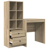 Scrivania con cassetto con lo scaffale 2 pcs Rovere Sonoma
