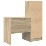 Scrivania con cassetto con lo scaffale 2 pcs Rovere Sonoma